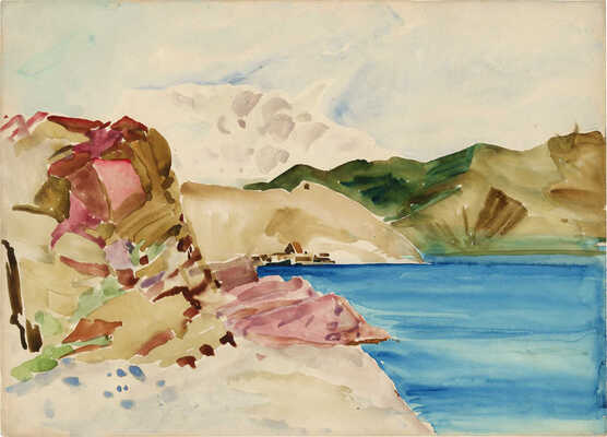 Тарханов Михаил Михайлович. Лот из семи графических работ из серии «Армения. Глубины Севана» в папке с авторским оформлением художника